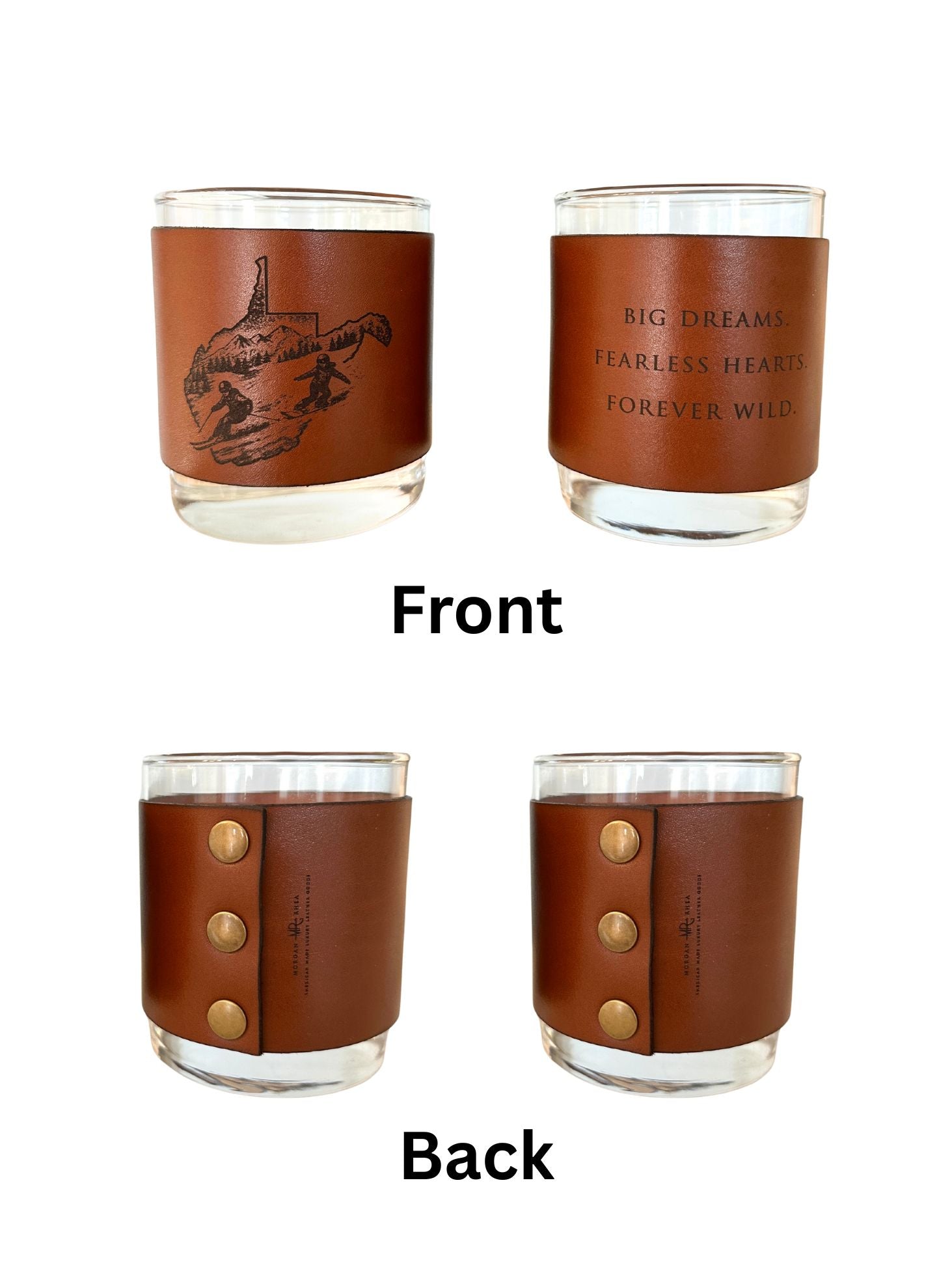 Gratitude Bourbon Glass Set (2) for Forever Wild Freestyle Team