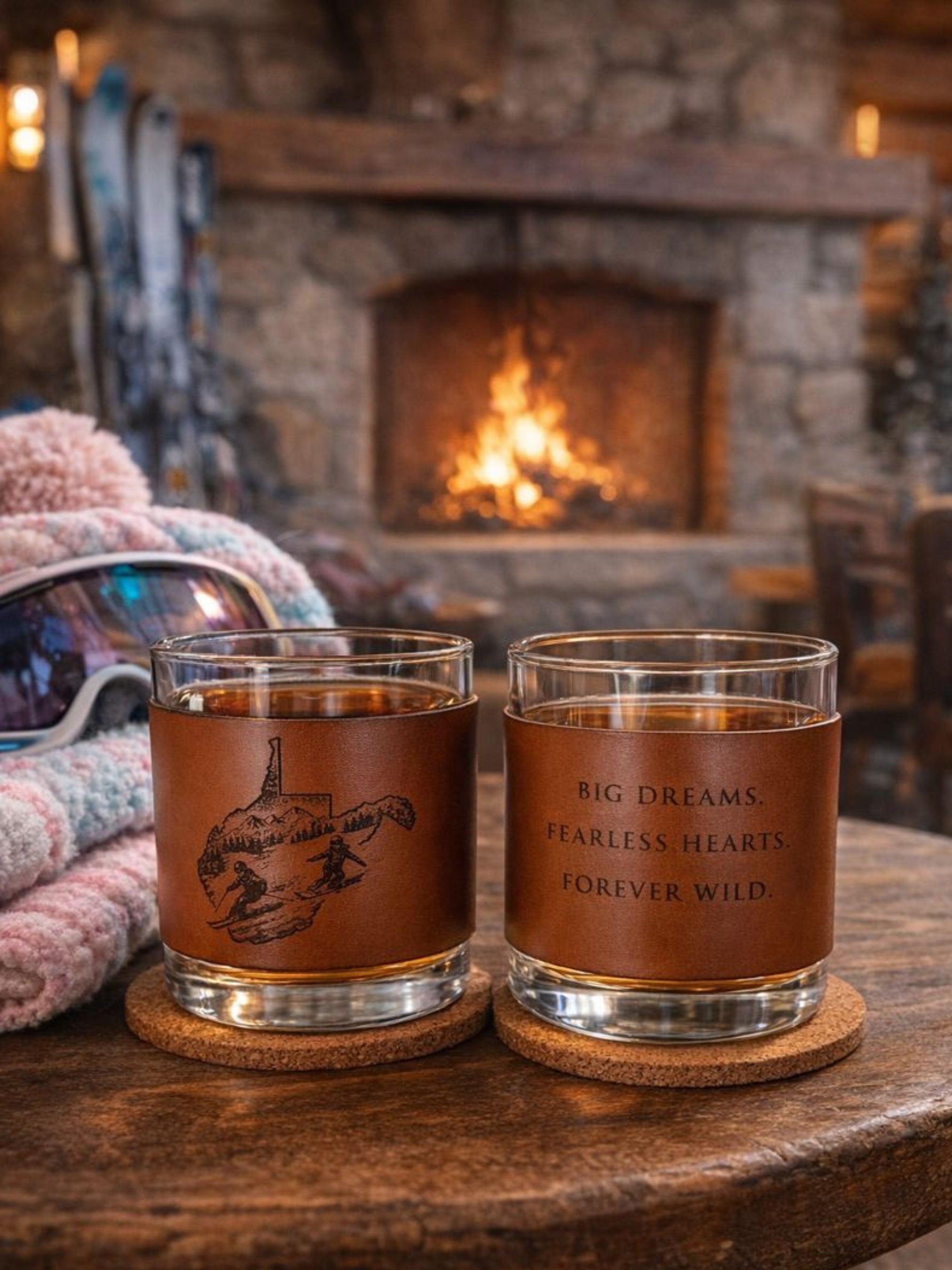Gratitude Bourbon Glass Set (2) for Forever Wild Freestyle Team