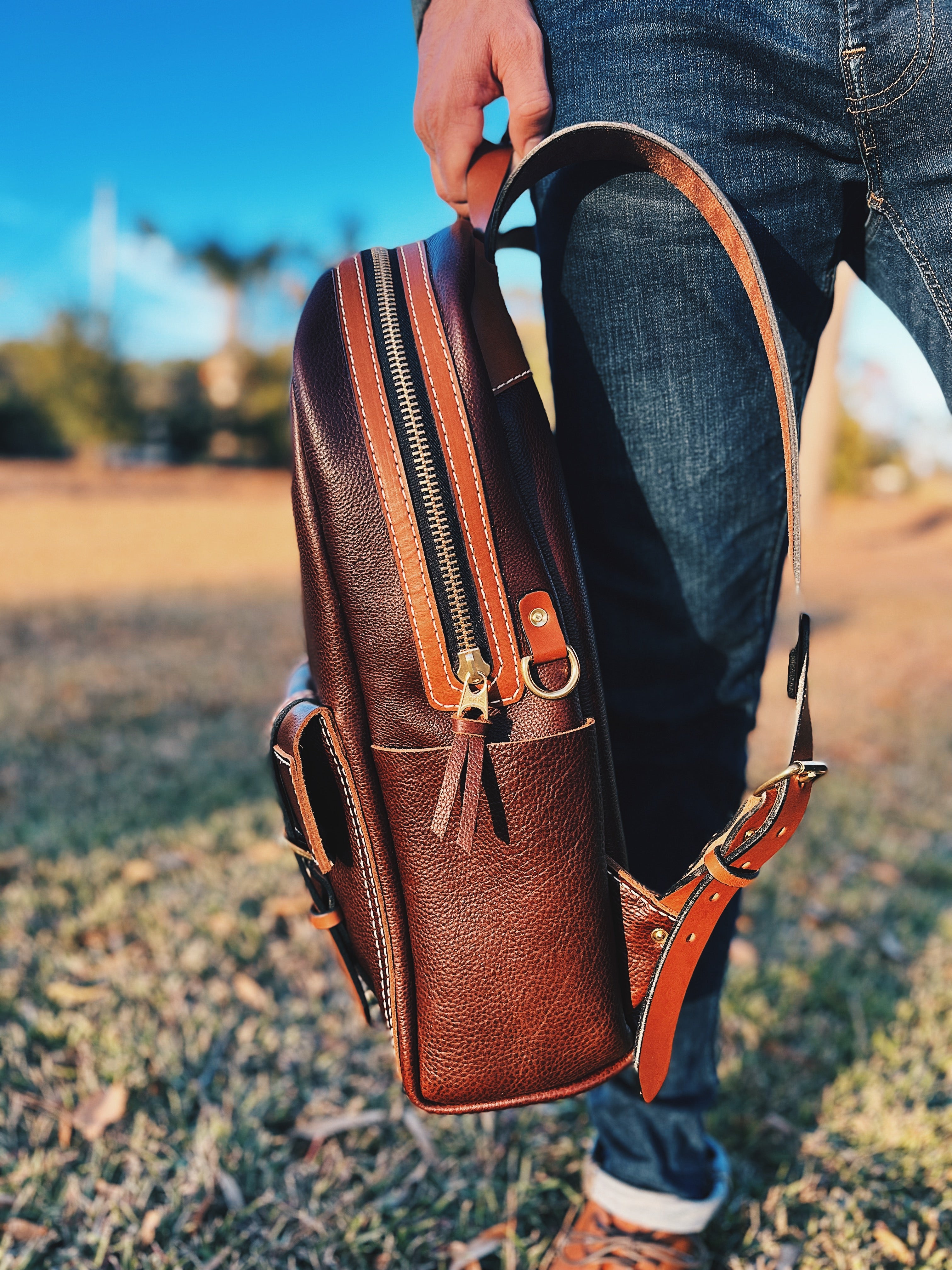 The Jacob Backpack in Bourbon