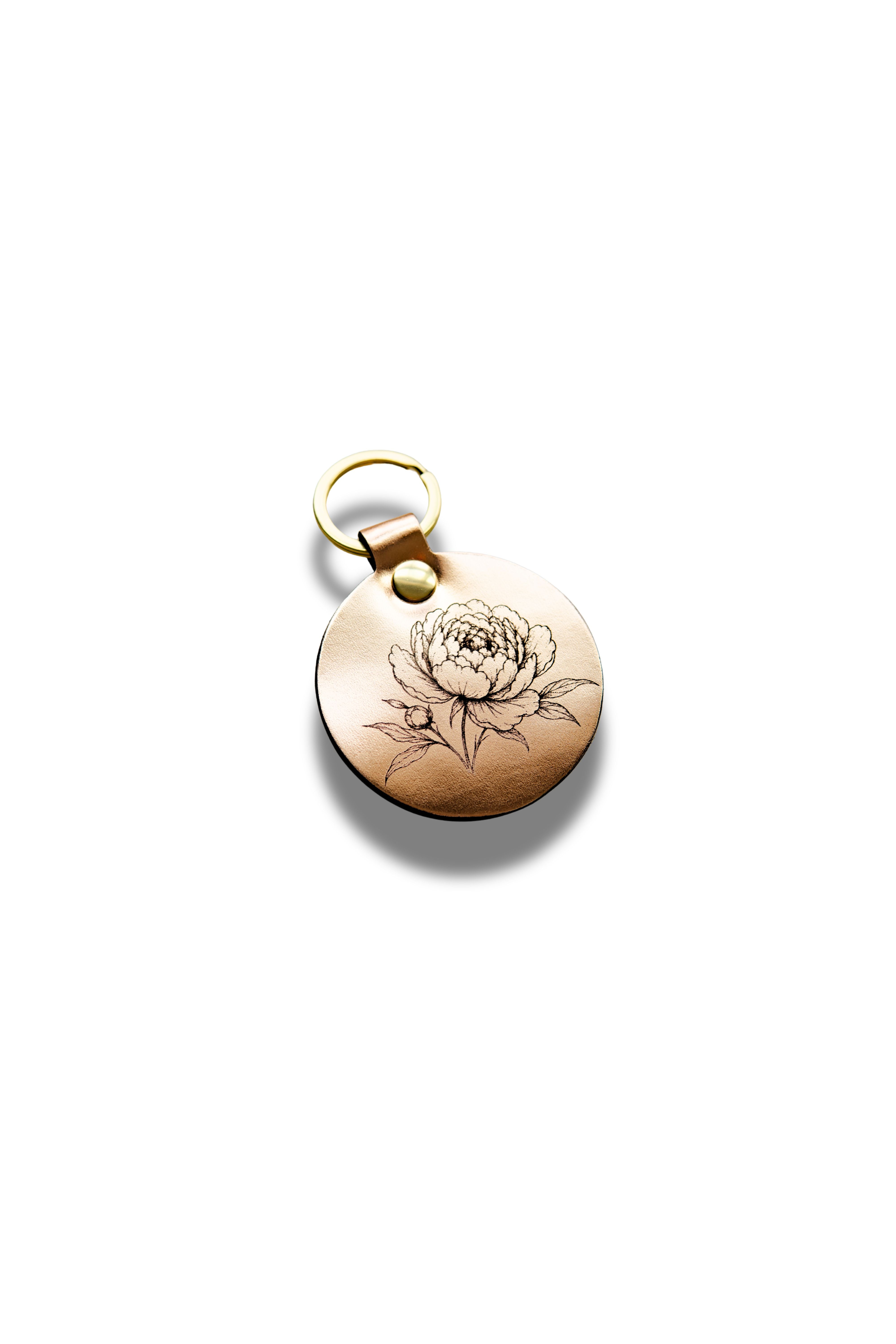 Where love Blooms: The Peony Collection Circle Keychain