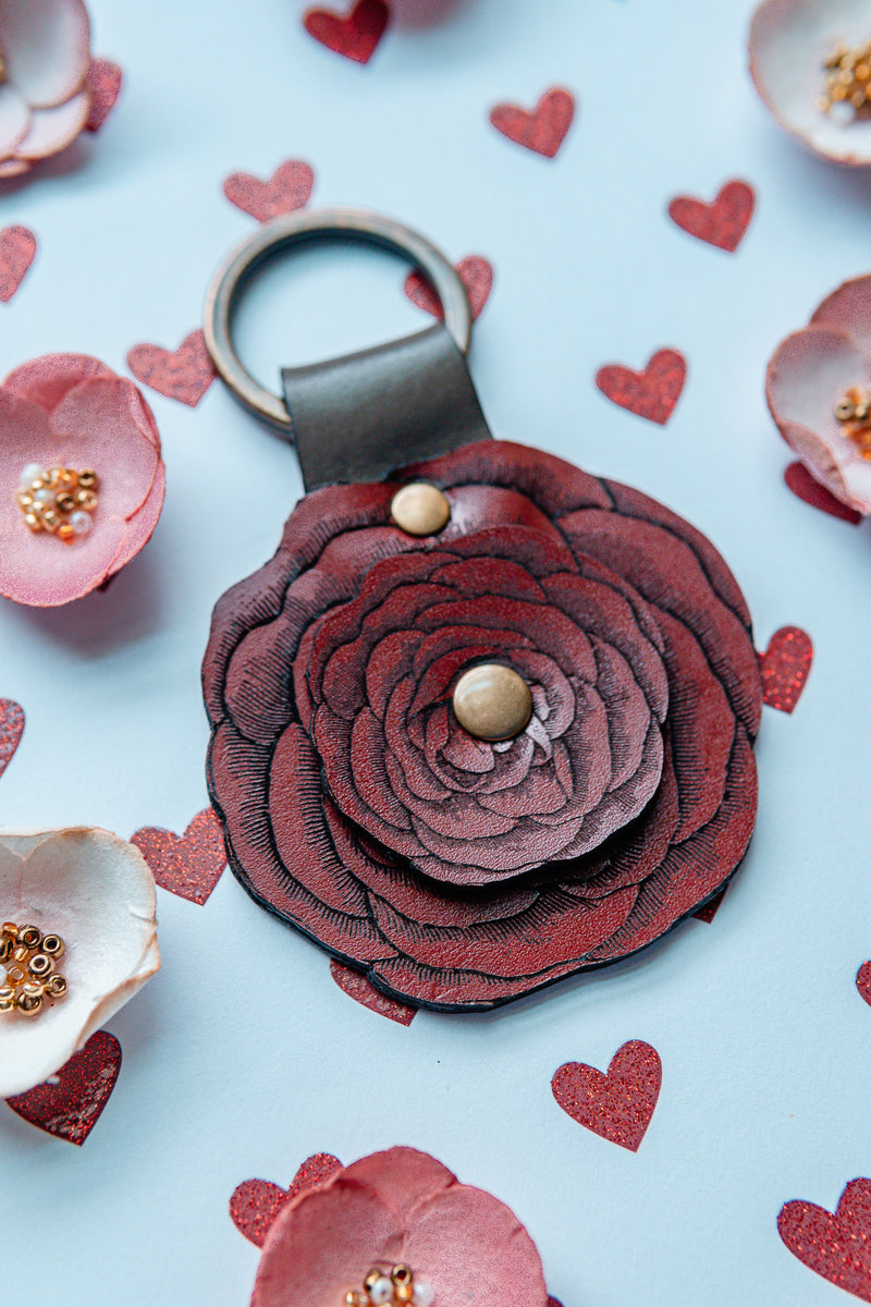 Valentine's Day Floral Keychain