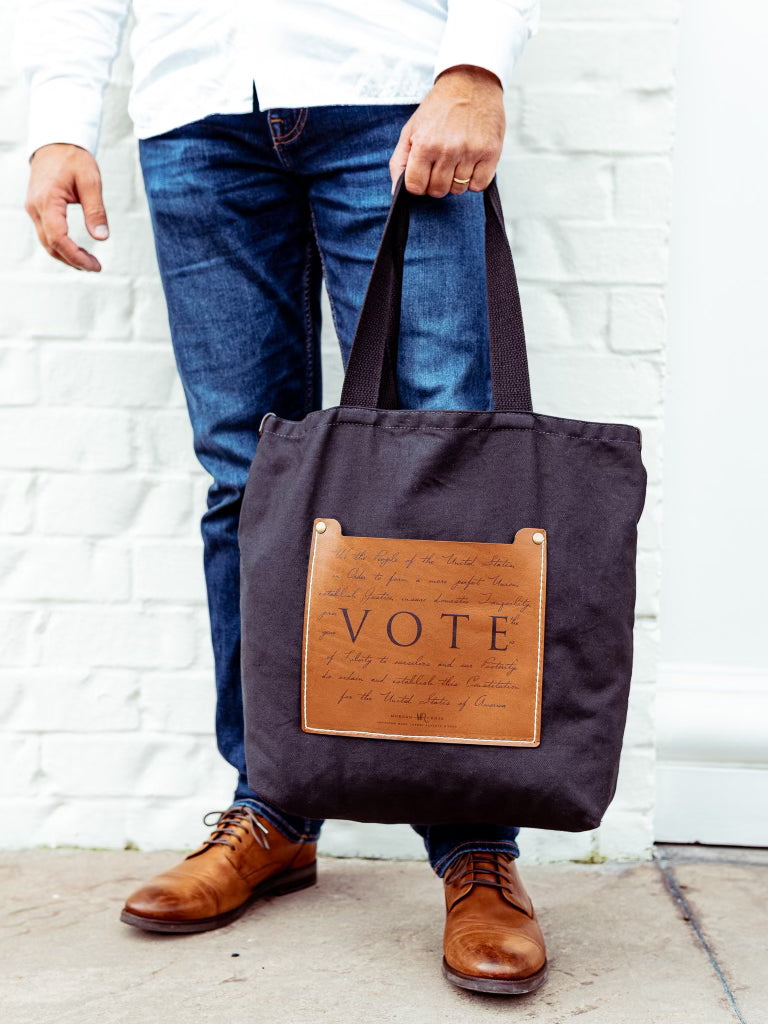 The VOTE U.S. Constitution Canvas Tote