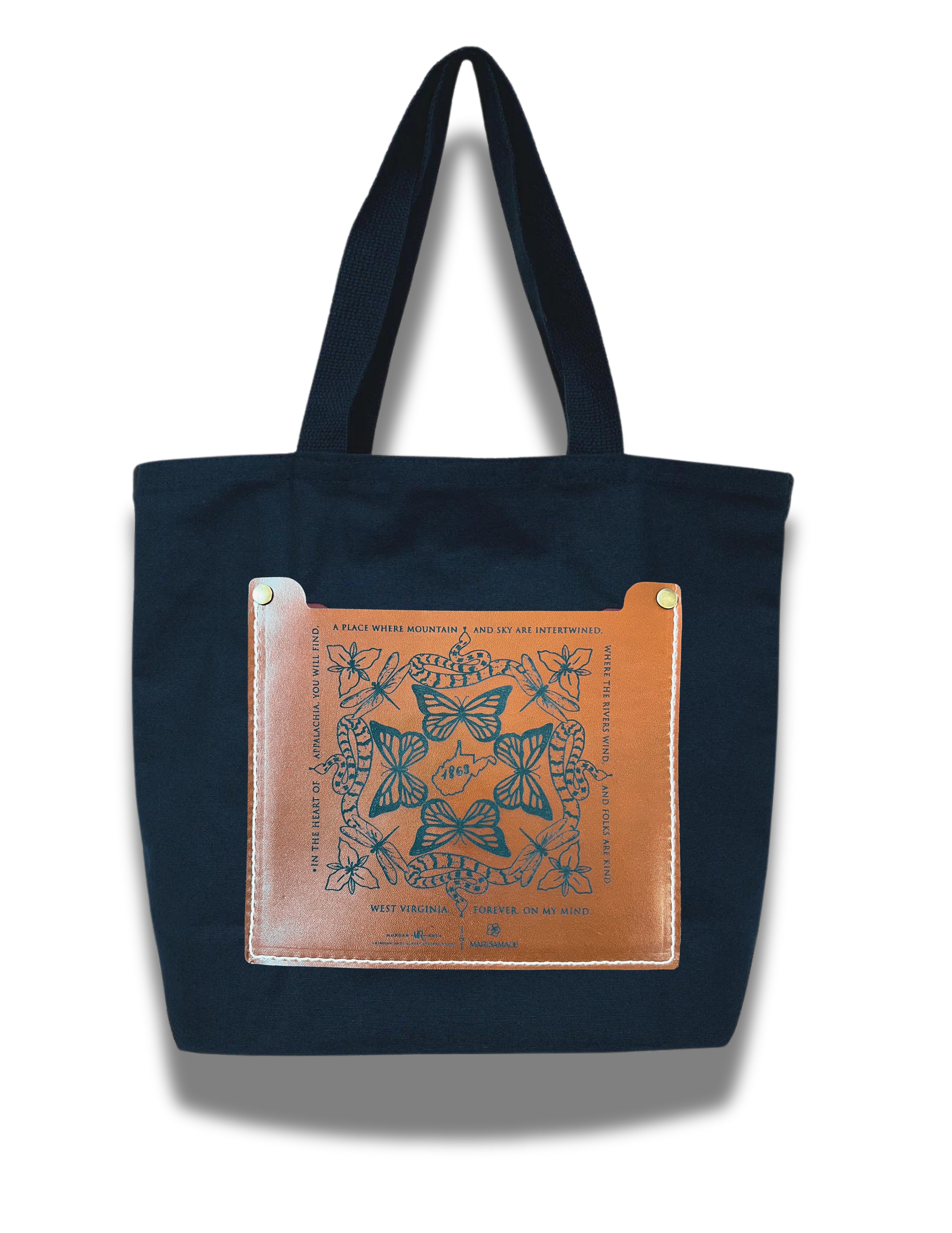 West Virginia Day 2025 Black Canvas Tote