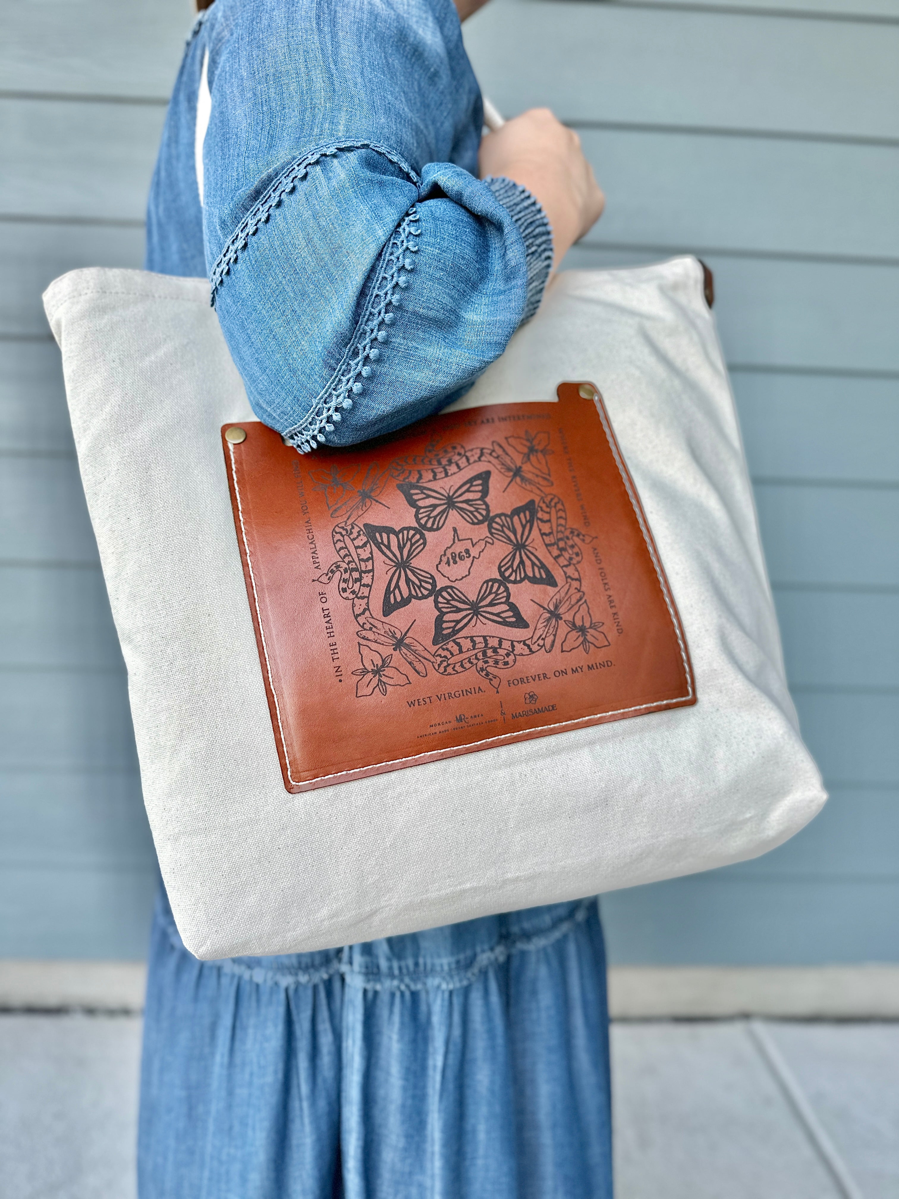 West Virginia Day 2025 Cream Canvas Tote