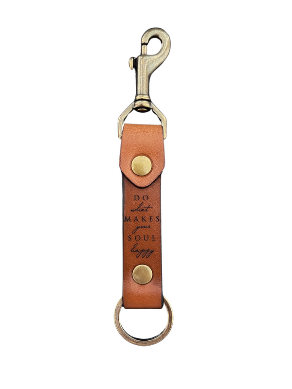 The Copper Soul Happy Swivel Snap Linden Keychain