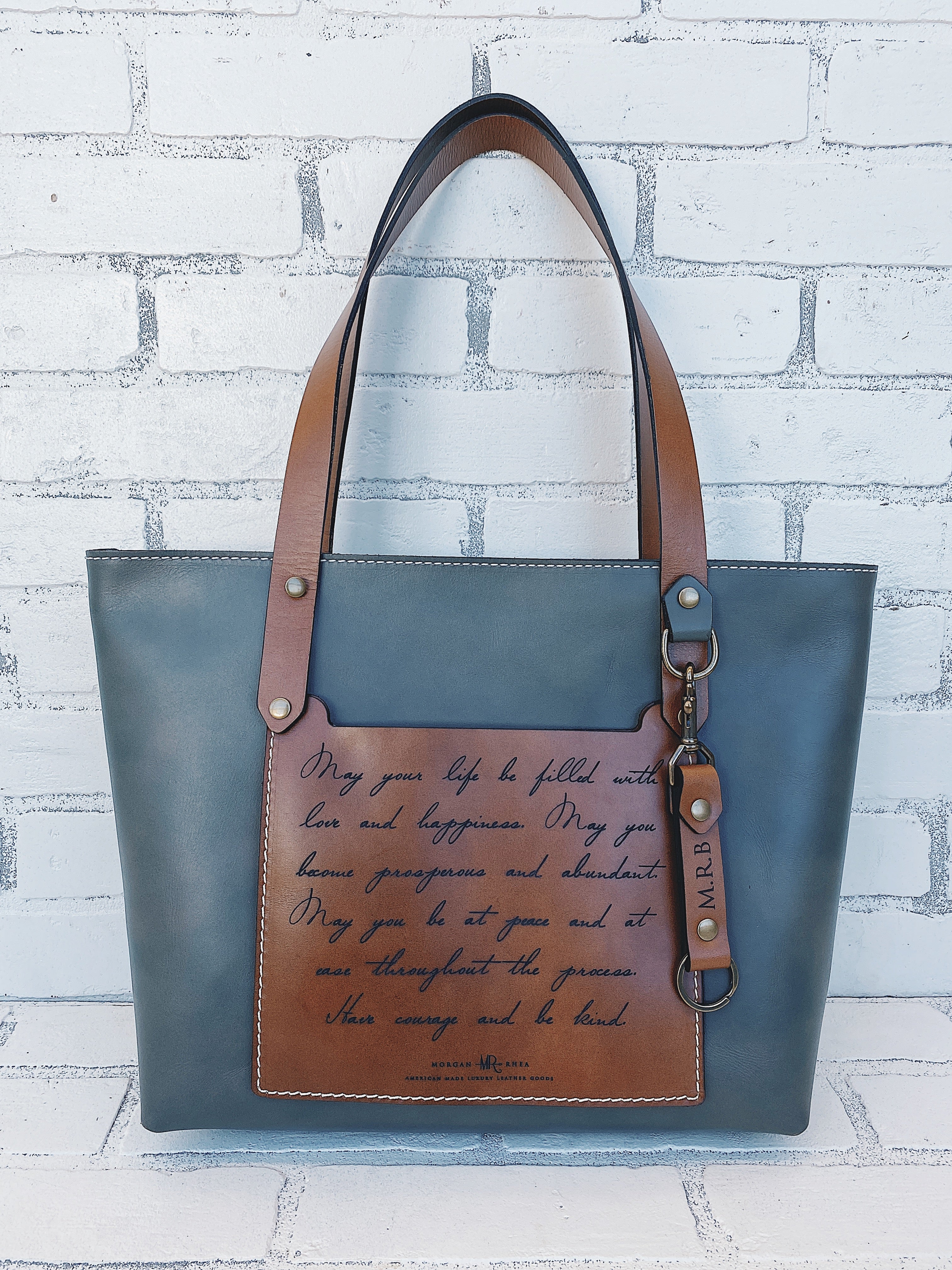 The MR Signature Swivel Snap Linden Keychain