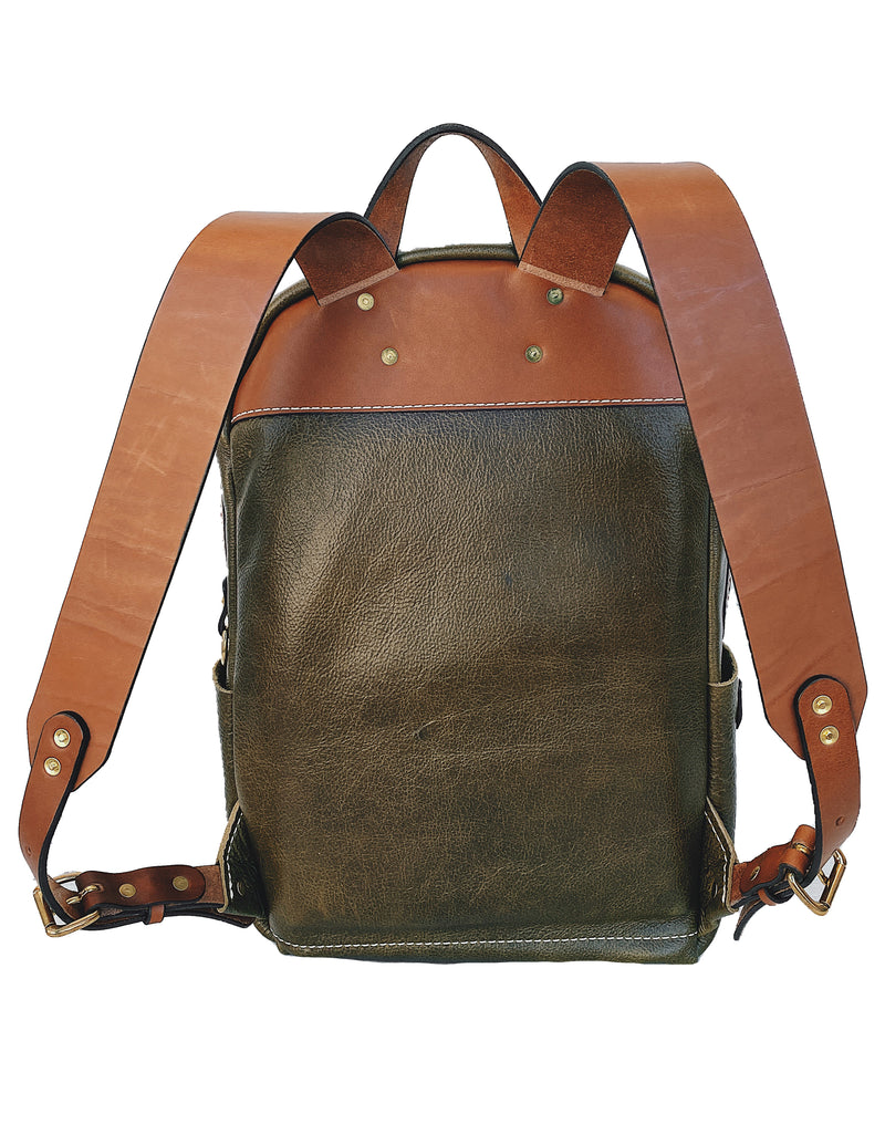 The Jacob Backpack in Bisonte Olive Green