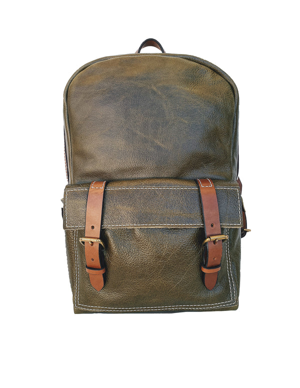 The Jacob Backpack in Bisonte Olive Green