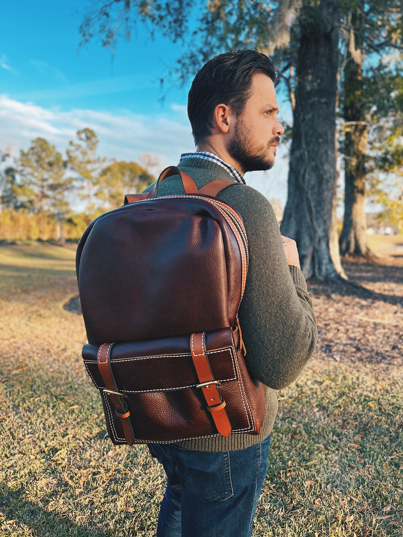 The Jacob Backpack in Bourbon