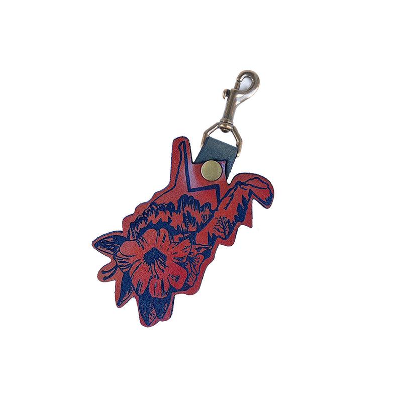 WV Rhododendron Swivel Snap Keychain