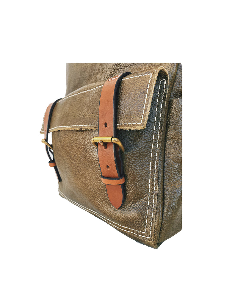 The Jacob Backpack in Bisonte Olive Green