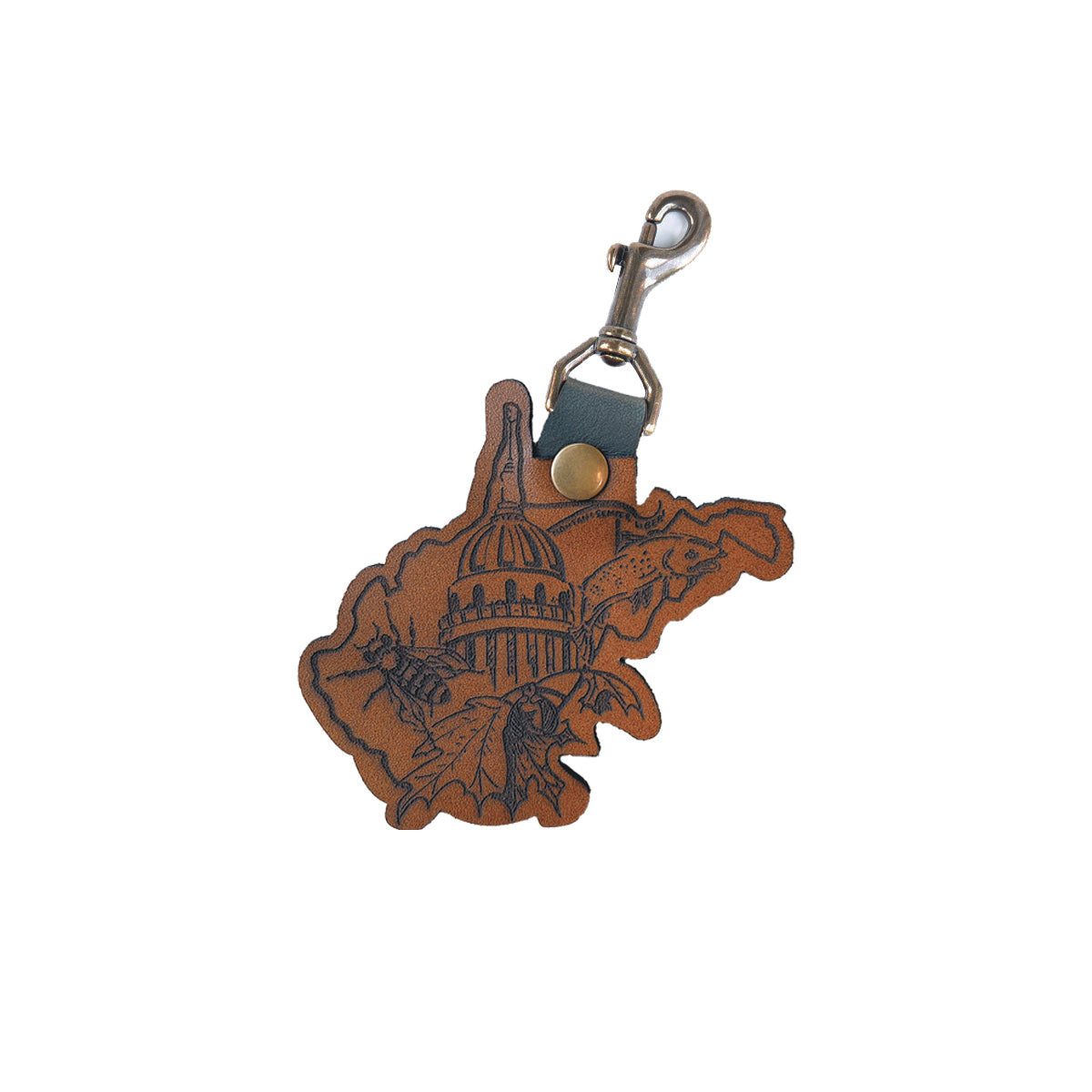 WV Capitol Swivel Snap Keychain