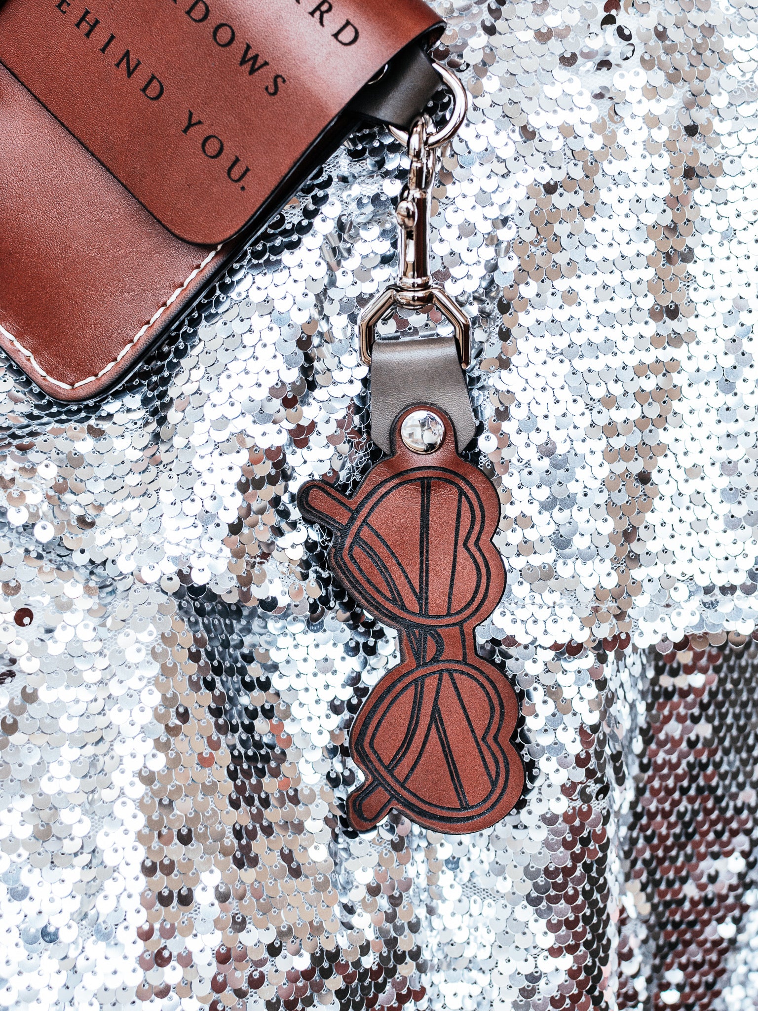 Swivel Clip Heart Sunglasses Keychain
